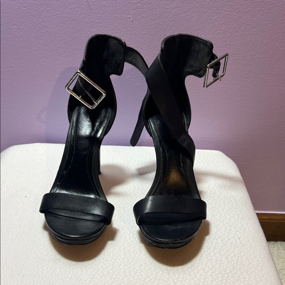 Calvin Klein Black Strappy Heels